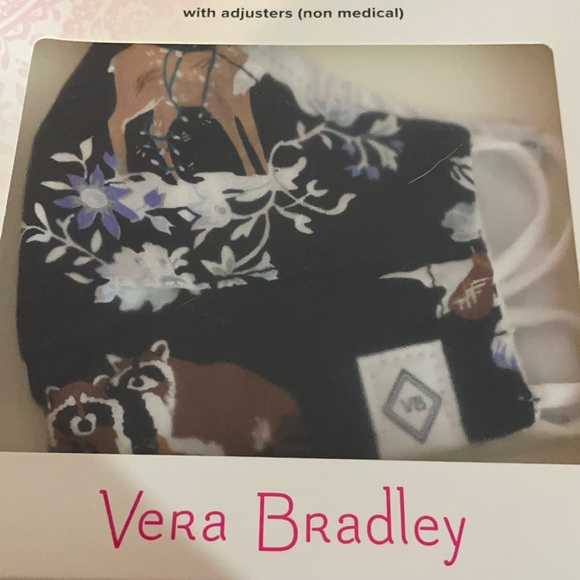 Vera Bradley Merry Mischief Face Mask, Black - Picture 3 of 5